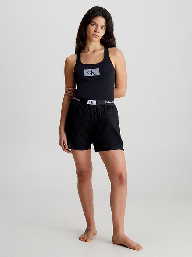 Calvin Klein USA Pyjama Set - Ck96 Womens Shorts Black 3870165-SQ